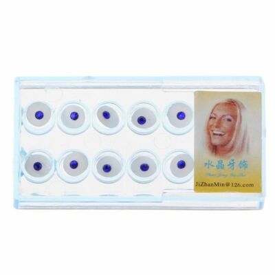 10 Stck./Box Dental 2 mm Acryl Bunt Kristall Zahn Mode Schmuck Edelstein Dekor