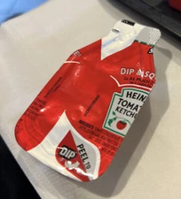 Ultra-rare Collectable Misprint Heinz Ketchup Packet! Only 3 In The Known World!