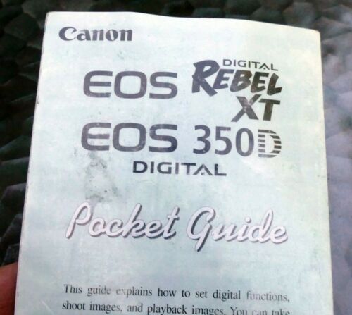 Canon EOS 350D XT digital rebel pocket guide/ concise short - Picture 1 of 6