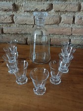 1 carafe et 9 Verres Cristal signés Daum France modèle Kim, TBE