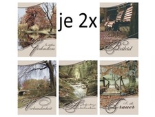 10 Trauerkarten Kondolenzkarten Beileidskarten mit Umschlag jedes Motiv 2x (V6)