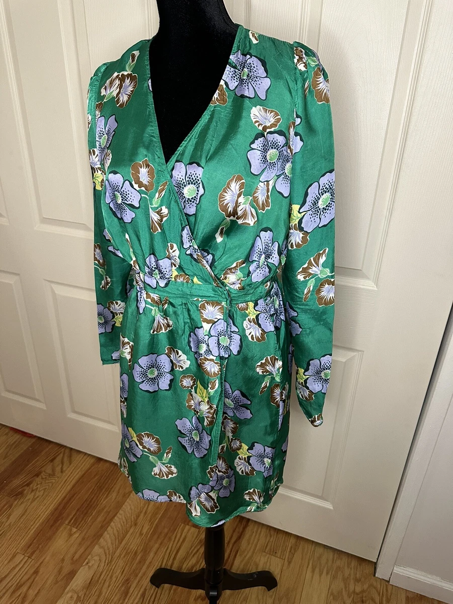 Tara Jarmon Green Floral Mini 100 Viscose Dress sz 38 US 6 eBay