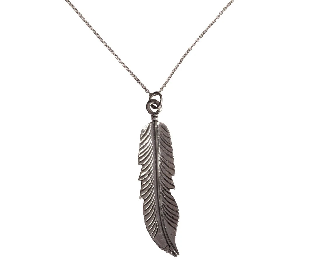 羽毛吊坠手工项链和吊坠