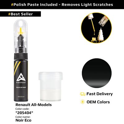 Touch up Paint for Renault All Models Code: 205404 Noir Eco