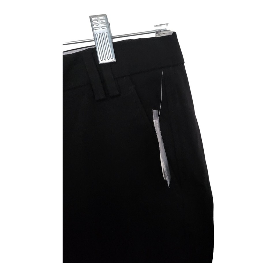 Gap Stretch Womens Pants Size 1 Reg Straight Leg Black Solid Low Rise