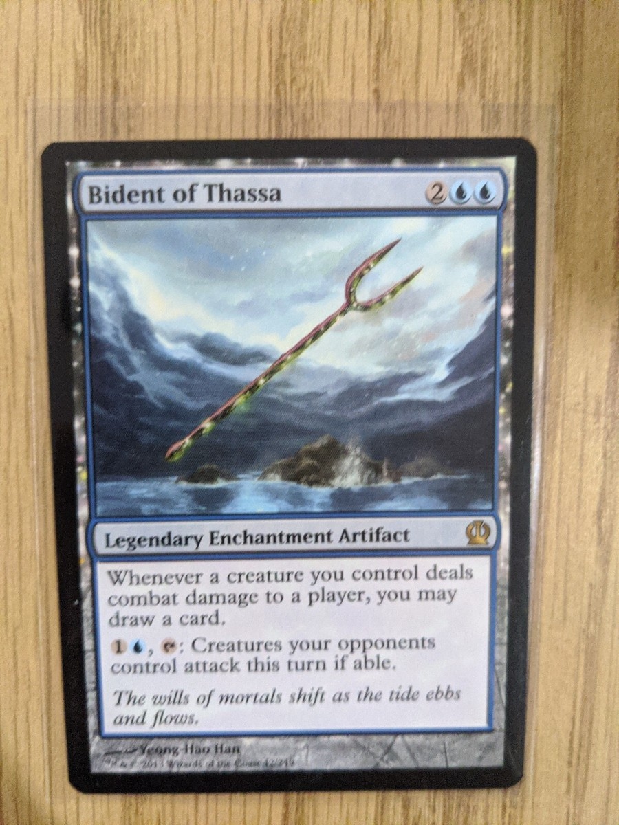 Bident of Thassa 1x FOIL THS MTG Theros Rare MINT blue Bident of Thassa 1x FOIL THS MTG Theros Rare MINT blue