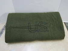 US Wool Bed Blanket OG 118 UNICOR FPI 66"x84" New Old Stock NSN 7210-00-282-7950