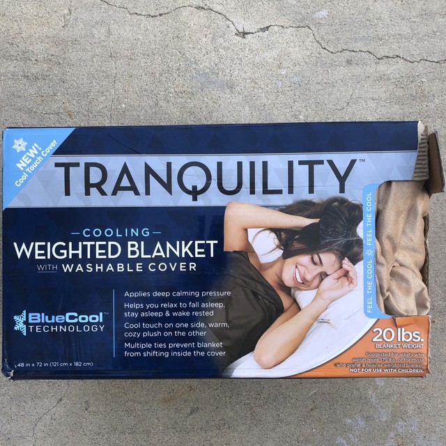 Tranquility Advanced Cooling Cover for Weighted Blanket Blue Cool