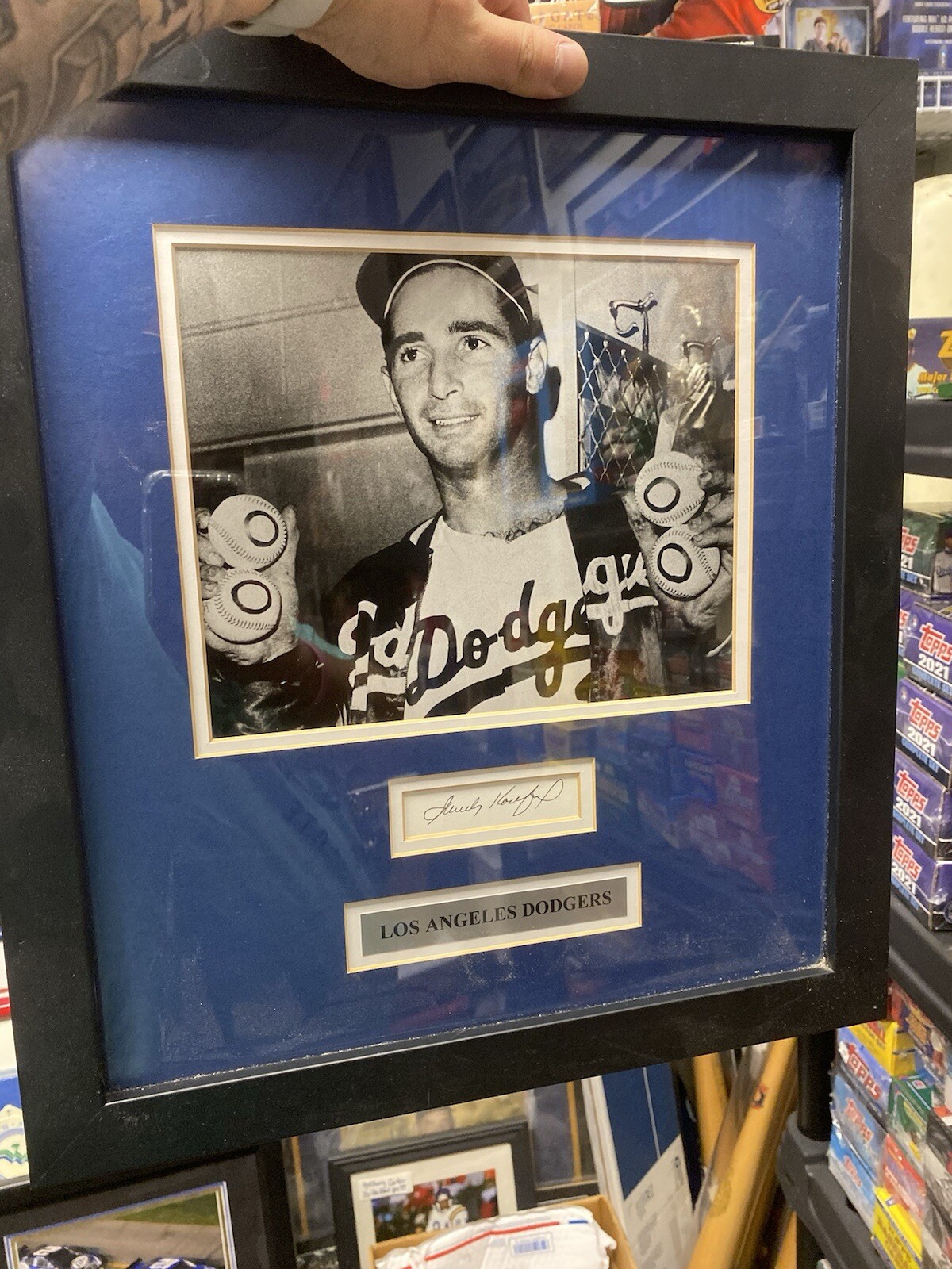 Sandy Koufax Autographed Photo, Framed and Matted PSA/DNA Certified 100% Genuine