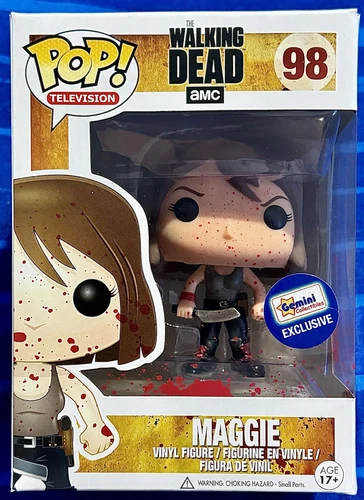 FUNKO POP VINYL TV AMC THE WALKING DEAD 98 MAGGIE BLOODY BNIB + PROTECTOR