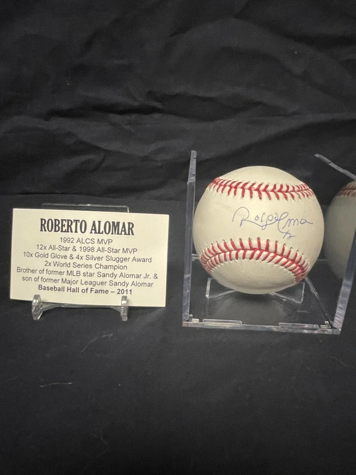 ROBERTO ALOMAR Autograph Rawlings Baseball MLB Tristar C.O.A. - Image 2 of 2