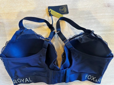 Fox & Royal Midnight Blue Lace Size 34DDD Gizela Lightly Lined Bra