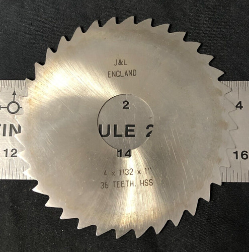 J&L 4 x 1/32 x 1 36T HS Slitting Slotting Saw !