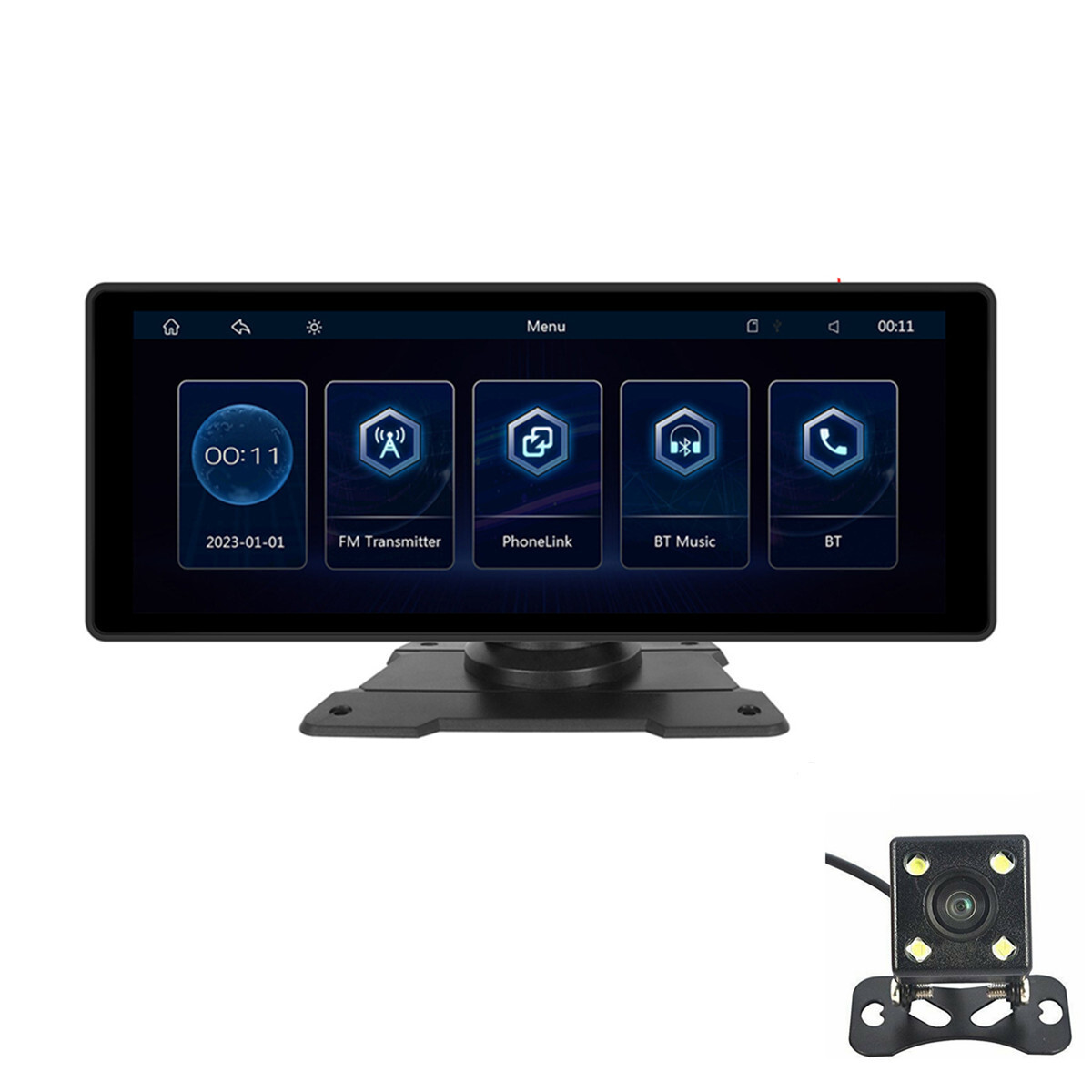 10.26in Touch Screen Portable Car Radio For Wireless Apple CarPlay Android Auto