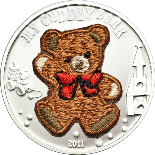 First Year of Issue Palau Cuddly Bear $5 Silver Proof - Picture 1 of 2