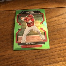 mike trout 2022 Panini Prizm Lime Green Prizm #d 80/125 Parallel 