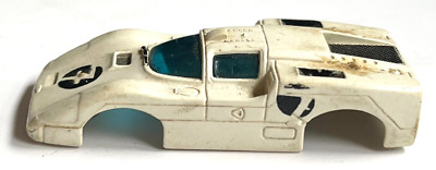 ORIGINAL VINTAGE TYCO AFX AURORA WHITE TUFF ONES 7 CHAPARRAL 2F SLOT CAR SHELL