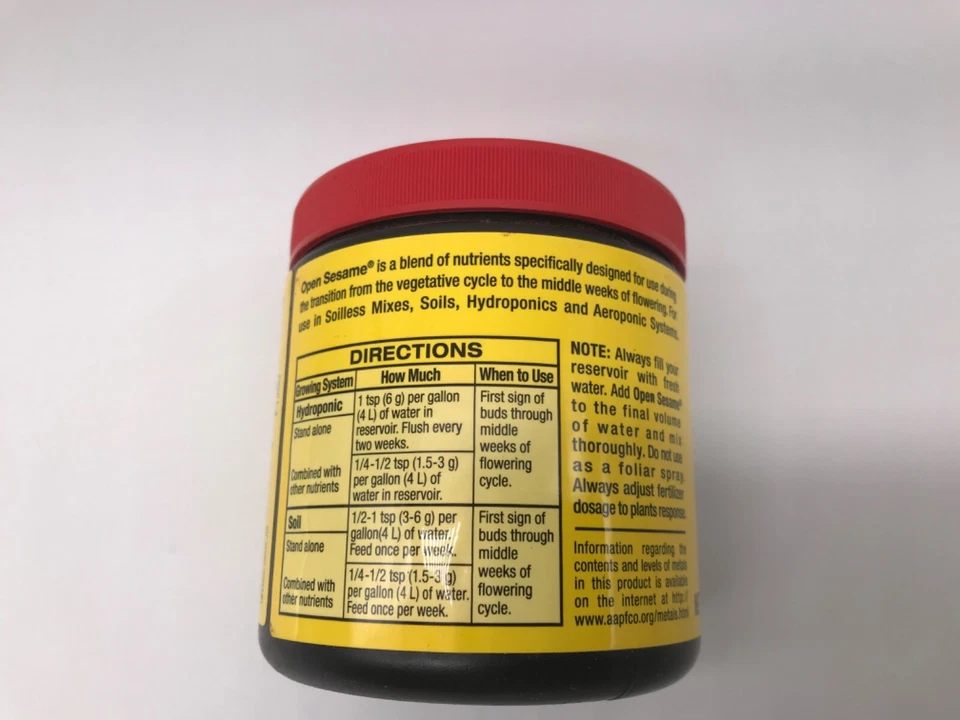 Fox Farm Open Sesame 5-45-19 Micro Nutrients 6oz Jar - Image 4 of 4