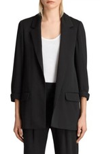 Blazer NUEVO ALLSAINTS Aleida frente abierto - negro - 8 EE. UU.