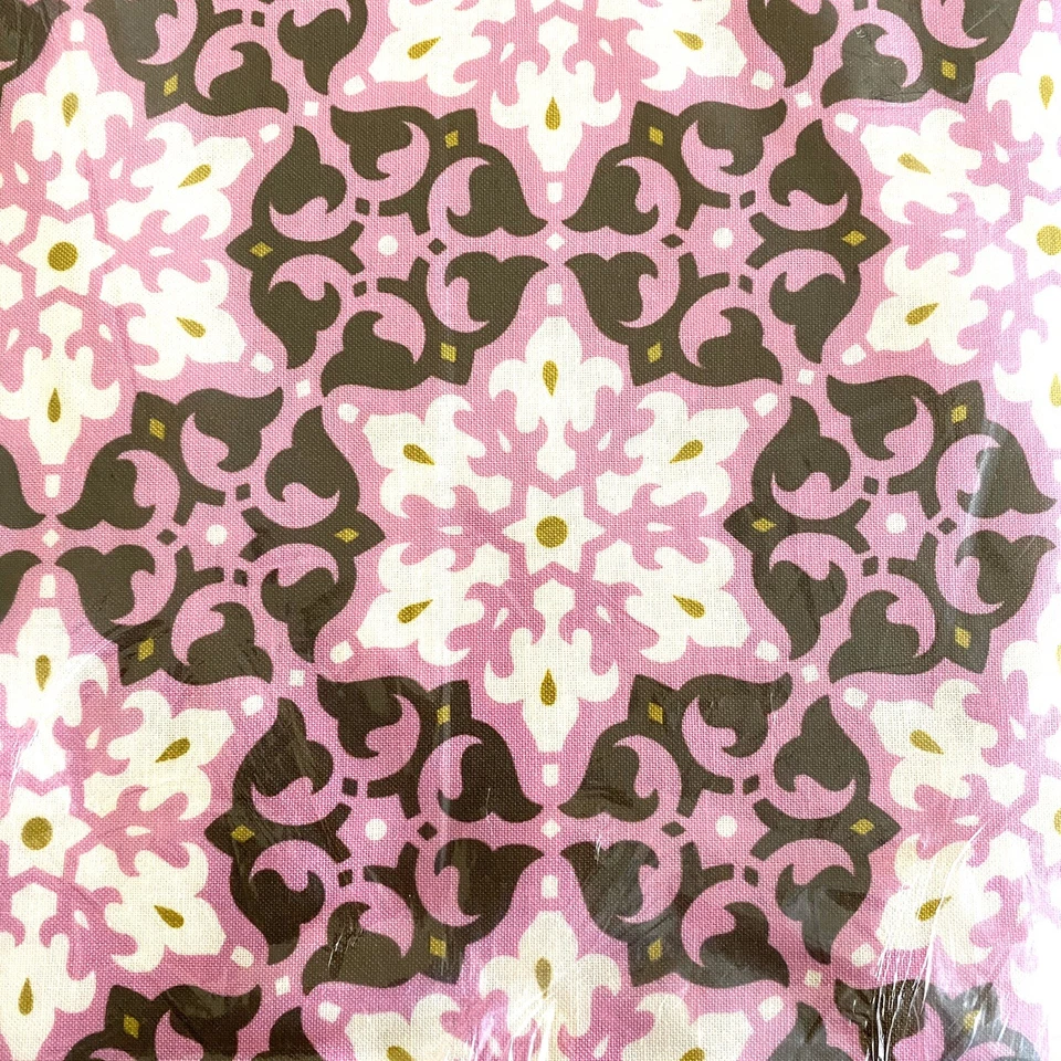 AMY BUTLER Tela Margarita Cadena Mosaico Retirado Una Yarda Algodón Rosa Marrón Blanco Foto 3 de 3