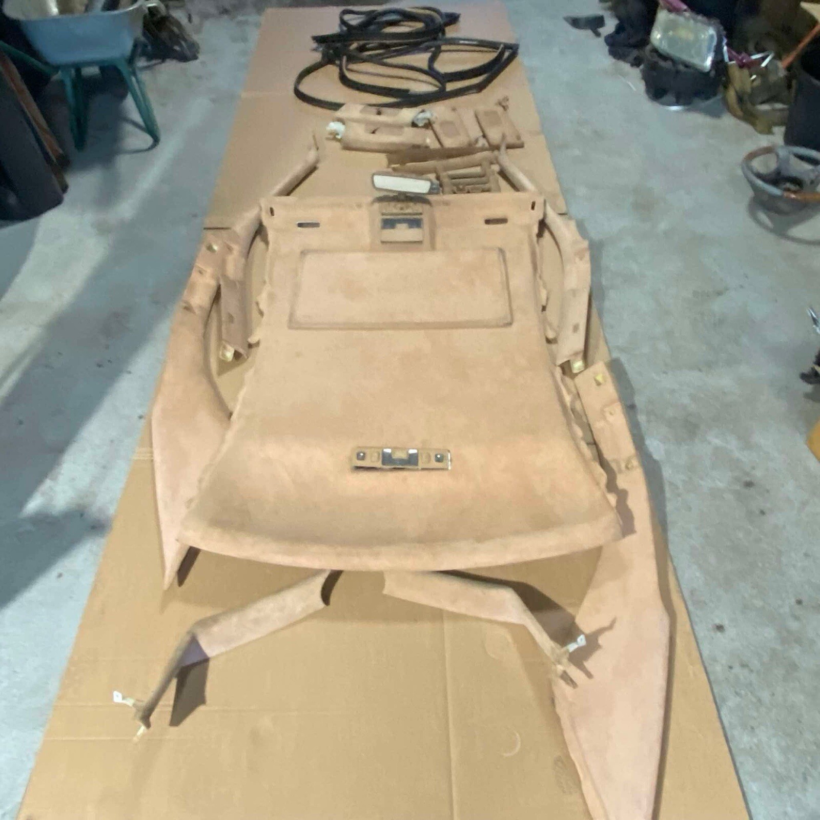 Audi A8 D2 Quattro Interior Roof Beige Suede Trim Set 4D0868290 4D0867245