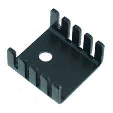 TO220 Bolt-On Black Anodized Heatsink Transistor Voltage Regulator