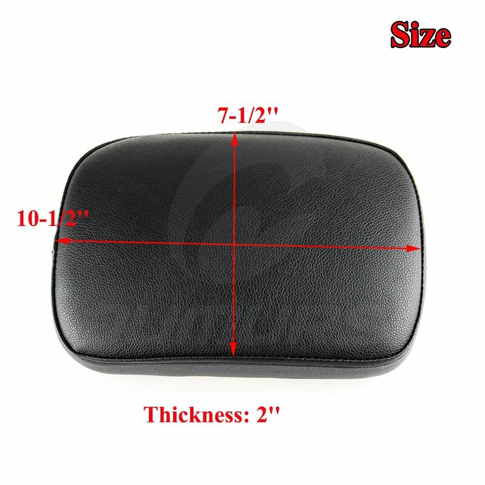 Almohadilla de ventosa negra para asiento trasero 6 para Harley Chopper Sportster Softail Foto 3 de 4