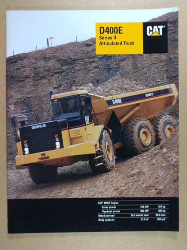 Caterpillar CAT Articulated Truck 6 BROCHURE LOT D250E D300E D400D D400E - Picture 6 of 7