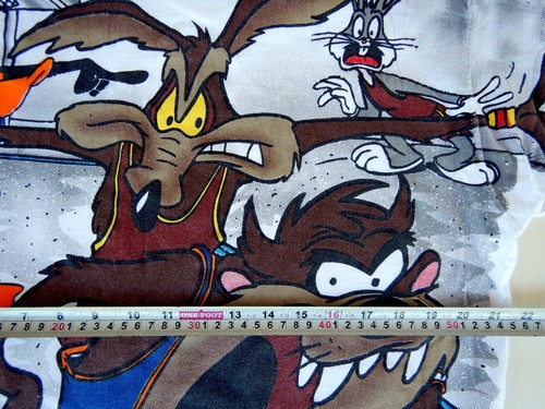 1996 Looney Tunes Vintage Taz Bugs Bunny Coyote Daffy Basketball T-Shirt - Large - Bild 5 von 8