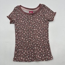 Disney Junior T-Shirt Youth Girl 4T Minnie Mouse Aop Animal Print.. 33159