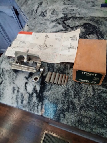 Vintage Stanley Tool No. 59 Doweling Jig Original Box & Instructions Made in USA