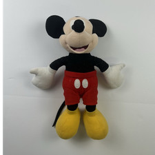 Disney Mickey Mouse Plush Stuffed Toy Small Red Shorts Yellow Shoes 10in