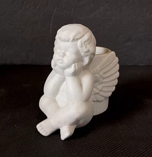 Vintage Angel Cherub Figural Votive Candle Holder Renaissance Baroque Rococo