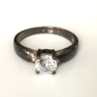 Vtg Ring MARKED DQ 925 STERLING SILVER Size 7 Band Jewelry lot y