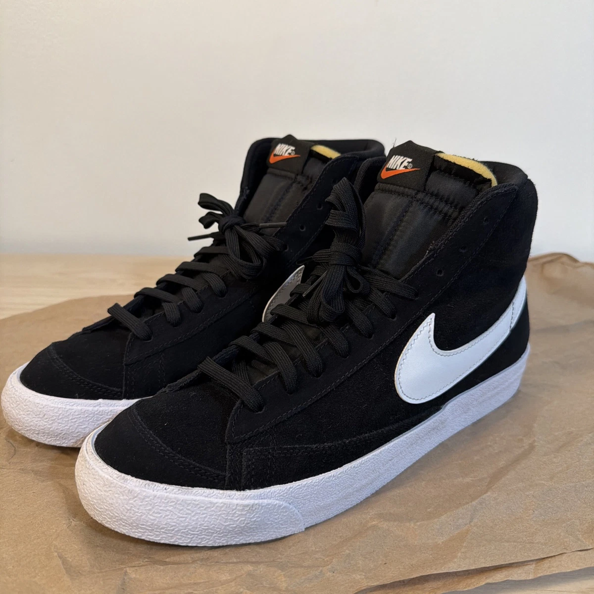 Nike Blazer Mid \'77 Suede Black White CI1172-005 Men\'s Size 9 Shoes VINTAGE Nike CI1172-002 Blazer Mid 77 Suede Mens Lifetsyle Shoe  main image 2