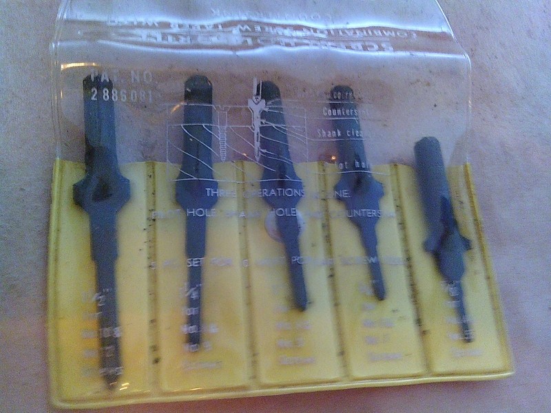 Sears 5 Piece Screw hole Drill Bits 967378 Made In USA