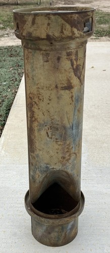 Vintage Military Empty 155mm Propellant Canister Made Into Deer Feeder
