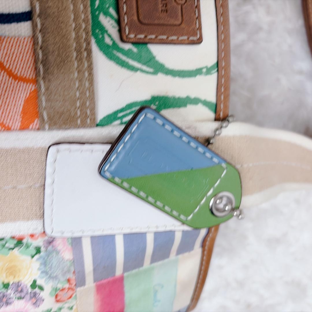 COACH Tote Bag Patchwork Multicolor Canvas Women - image 12