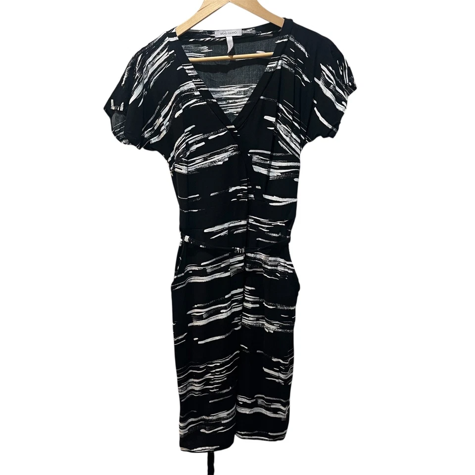 Bravissimo Size 10 Curvy Black and white Dress , short sleeve with tie at back - Image 2 of 4