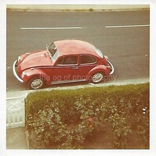 Bug CLASSIC CAR Volkswagon Beetle VINTAGE FOUND PHOTO Color ORIGINAL 63 41 P