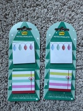 New Lot Of Two Christmas Post It Notes 2x25 Each And 1.9x1.9”