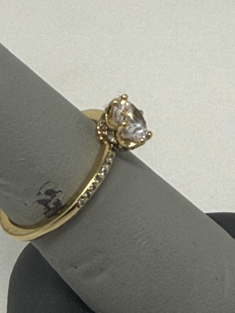 Clear Sparkling Crown Solitaire Ring (G81000525) - image 3