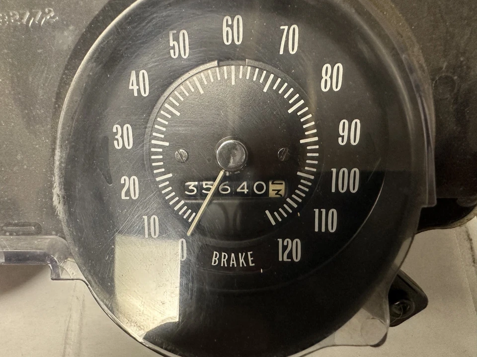 Pontiac GTO LeMans 1969 120 MPH velocímetro OEM calibre original grupo 35 k millas Foto 2 de 4