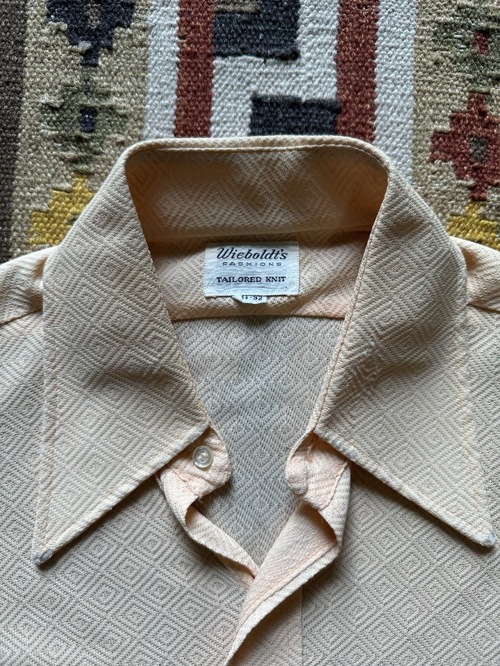 vintage 60s Wieboldt's Fashions tailored knit shirt. - Image 2 of 4
