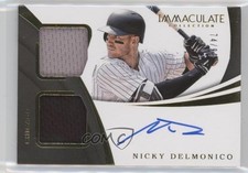 2018 Panini Immaculate Rookie Dual Materials 74/99 Nick Delmonico Nicky Auto 0s3