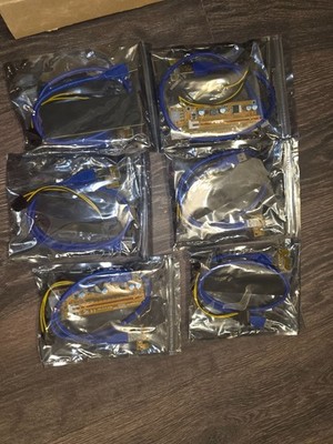 PCI-E 1X to16X Riser card for Crypto mining 6-pack