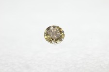 0.08 Carat Yellow Brown VVS1 Round Brilliant Natural EARTH MINED Diamond 2.75mm
