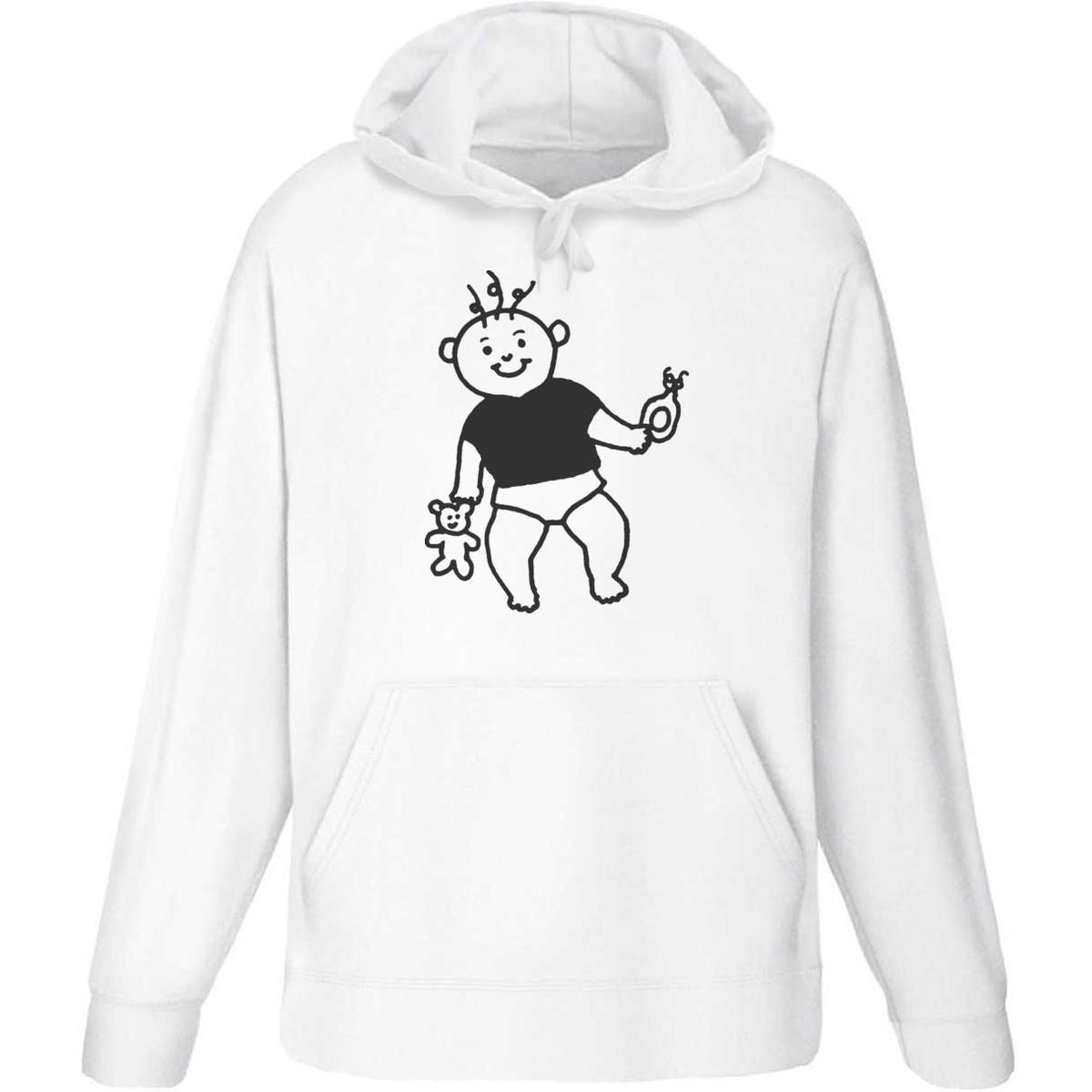 Hoodie / Kapuzenpullover „Kleinkind mit Teddy“ für Erwachsene (HO036894)