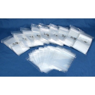 1000 Ziplock Bag 4''x6'' Clear Poly 2 MIL Reclosable 4x6 Thick Bags 2mil Zip Lock