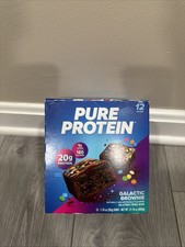 Pure Protein Galactic Brownie Protein Bar 20g Protein Gluten Free 12 Bars Low